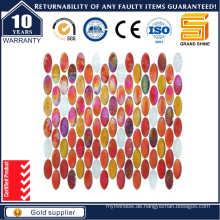 Neueste Design Oval Form Bodenbelag Glas Mosaik Kse9515